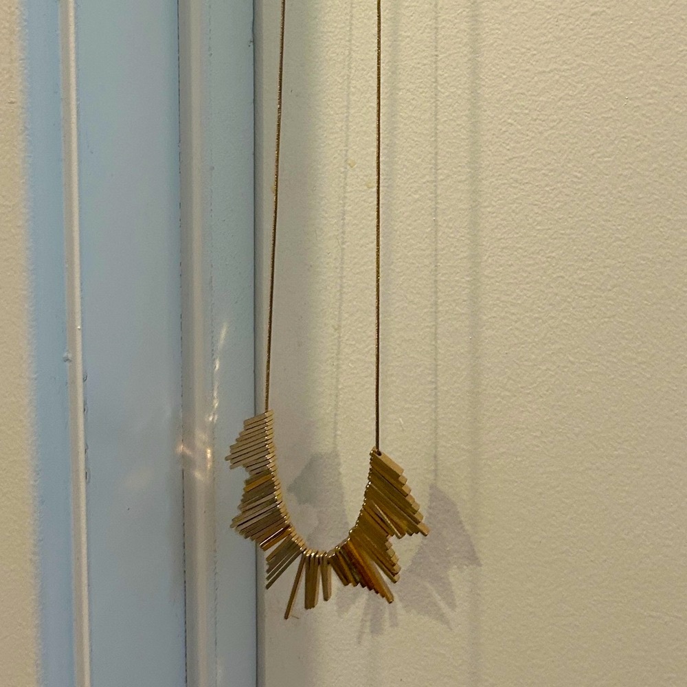 NWOT Madewell Metal Fringe Gold Necklace